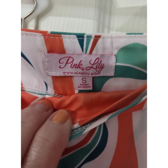 Pink Lily Floral Skort Pink, Small - Picture 4 of 4